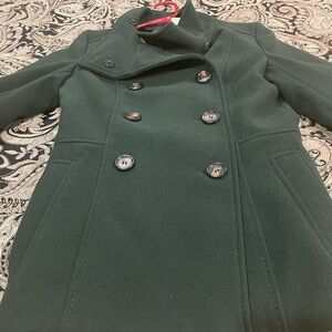 H&M hunter green pea coat